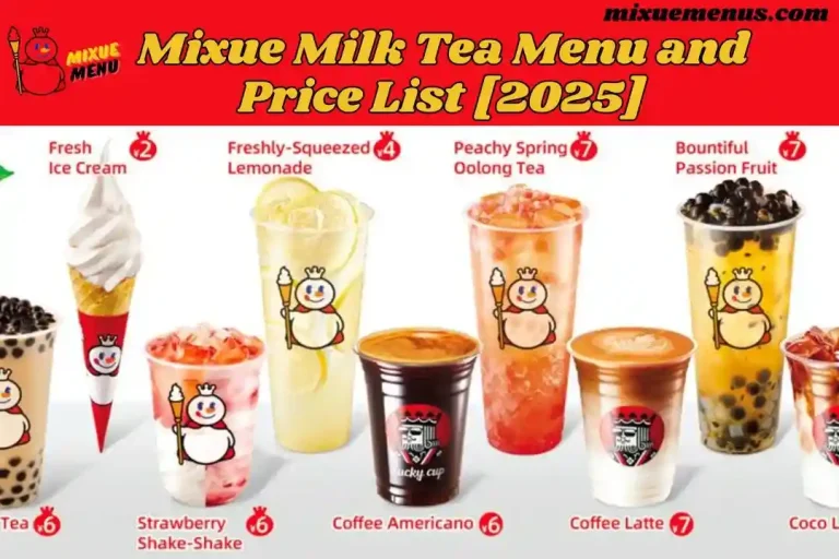 Mixue Milk Tea Menu and Price List [2025]
