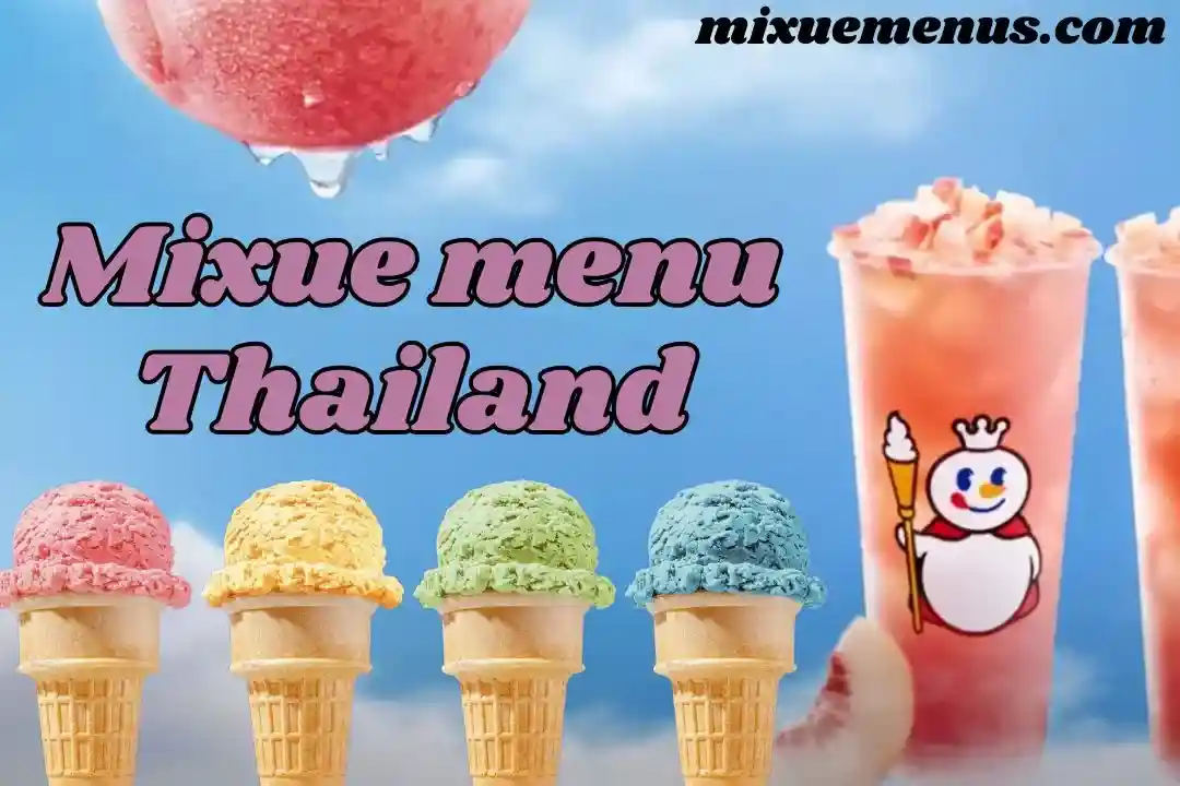 Mixue menu Thailand 1 Mixue menu Thailand