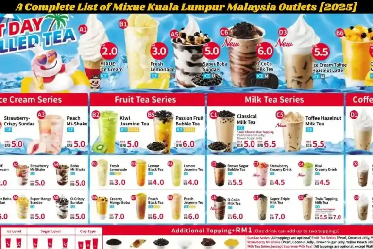 A Complete List of Mixue Kuala Lumpur Malaysia Outlets [2025]